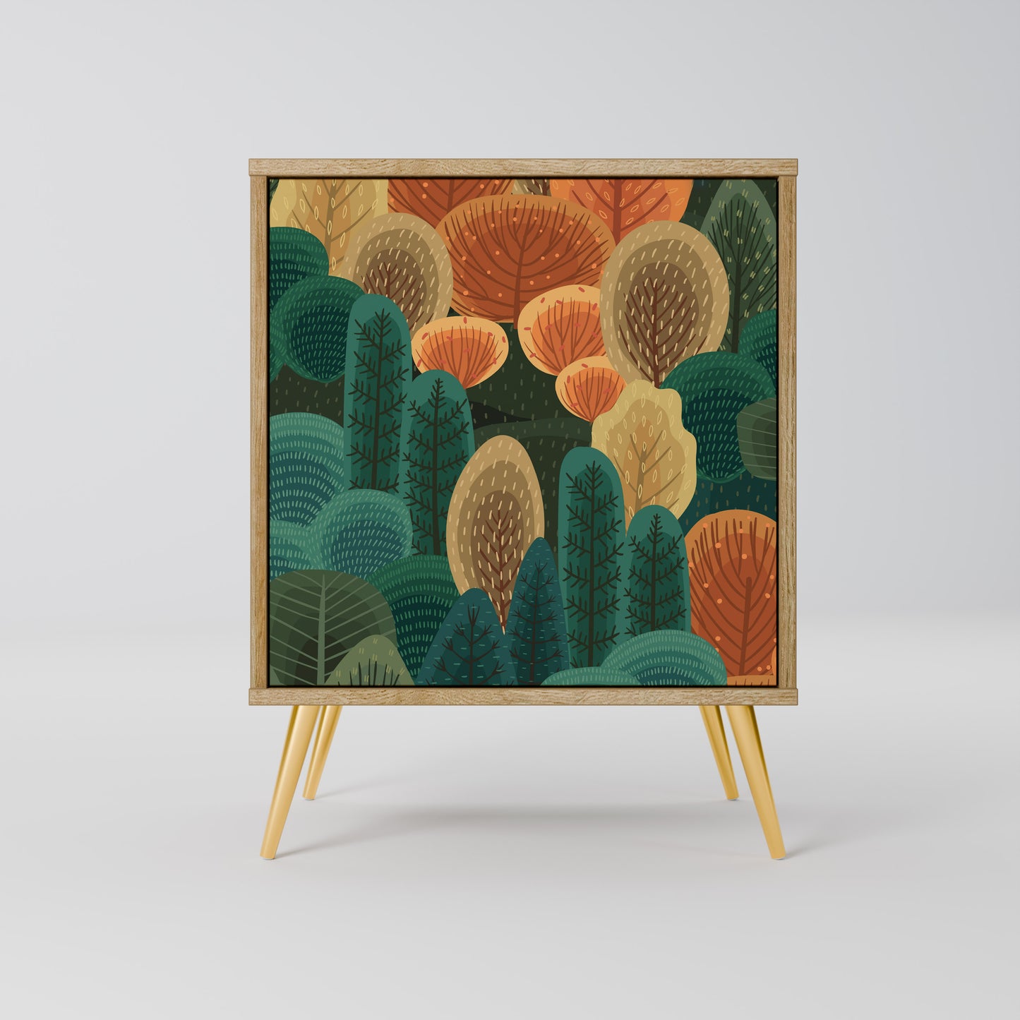 Credenza AUTUMN KALEIDOSCOPE a 1 anta effetto rovere