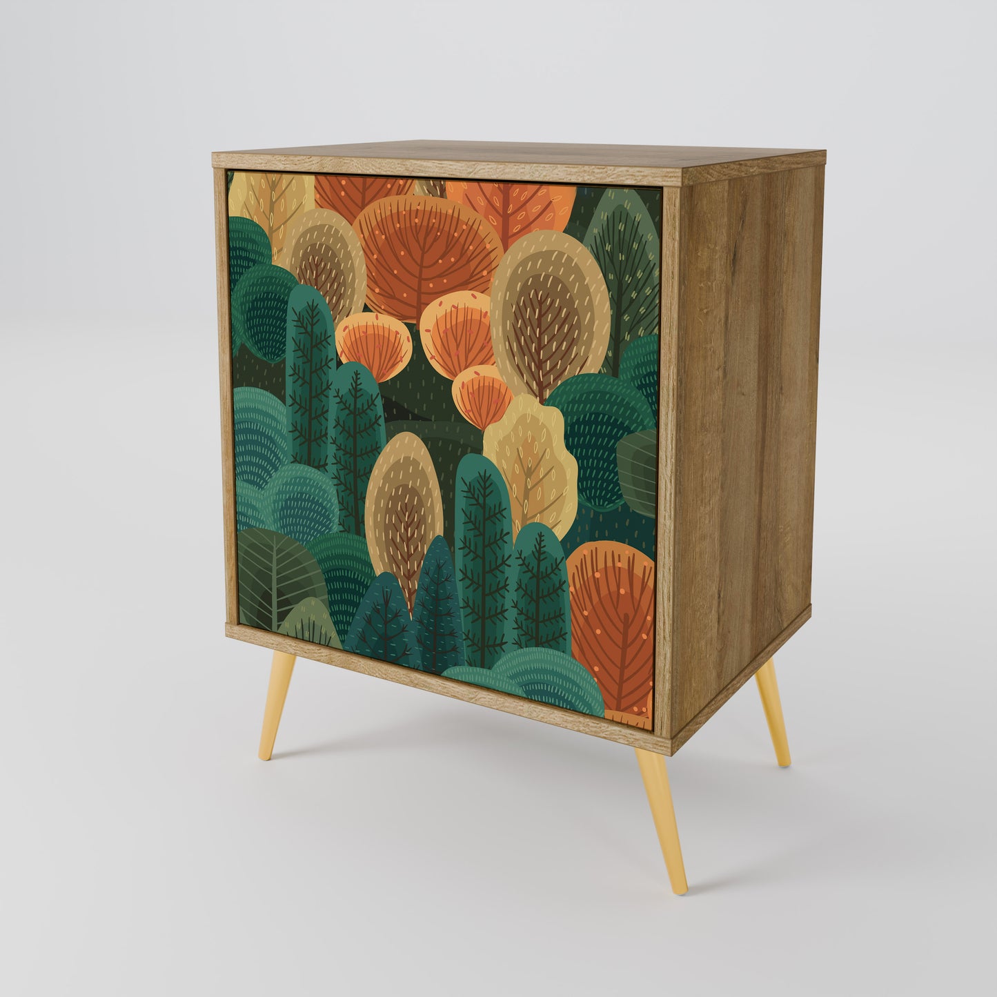 Credenza AUTUMN KALEIDOSCOPE a 1 anta effetto rovere