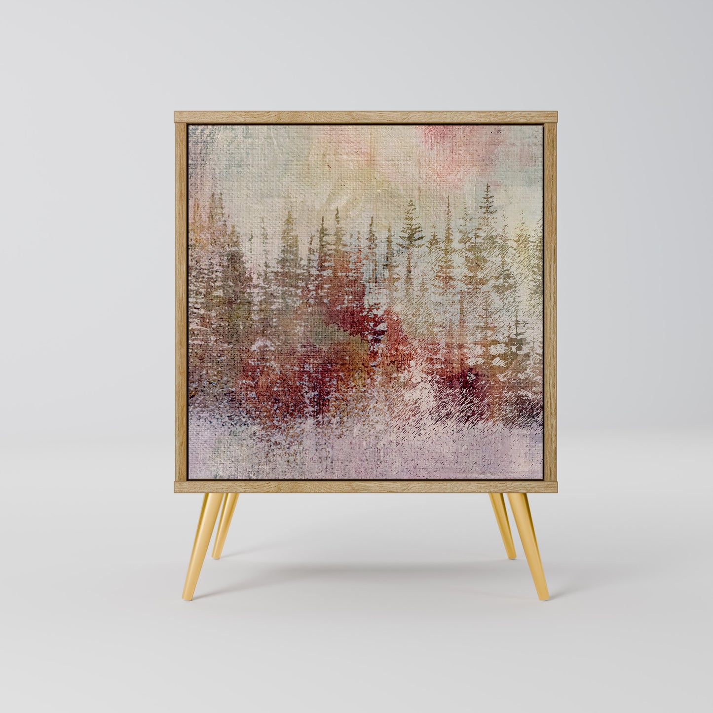 VEILED SUMMIT 1-Door Sideboard in Oak Effect