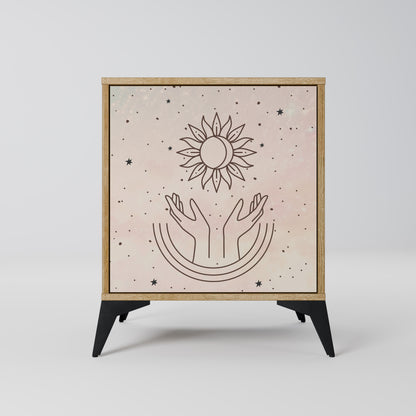 DELICATE BEAUTY 1-Door Sideboard in Oak Effect