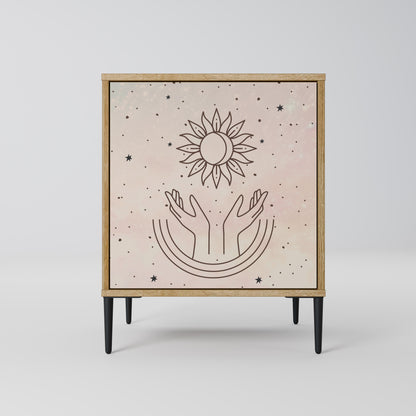 DELICATE BEAUTY 1-Door Sideboard in Oak Effect