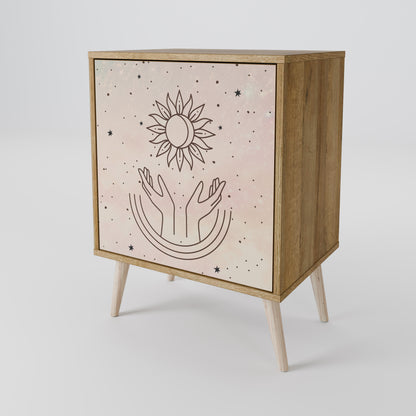 DELICATE BEAUTY 1-Door Sideboard in Oak Effect