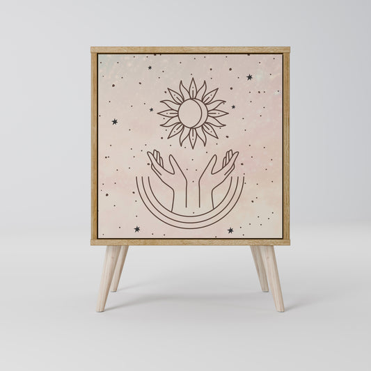 Credenza DELICATE BEAUTY a 1 anta effetto rovere