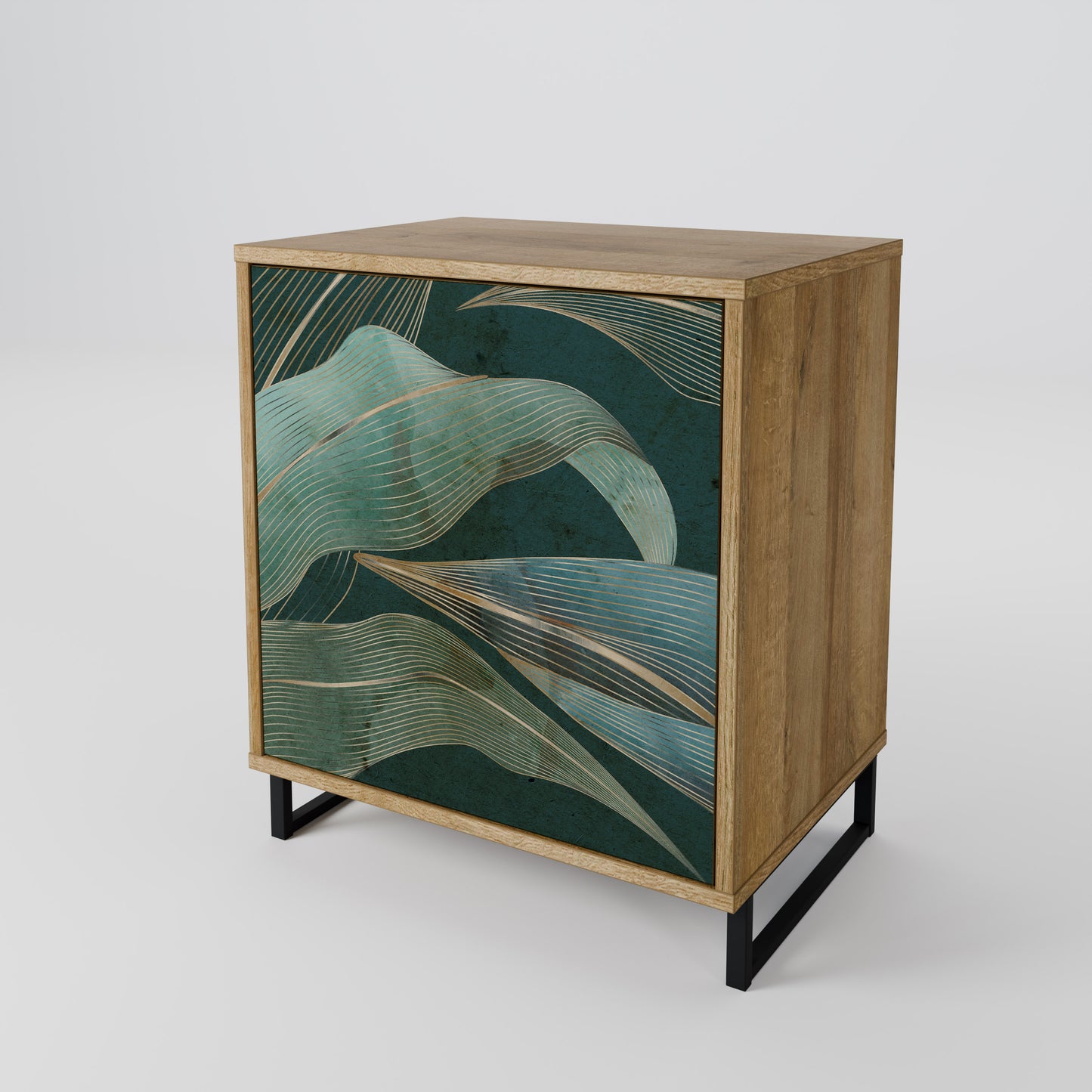 ROYAL GREEN 1-Door Sideboard in Oak Effect