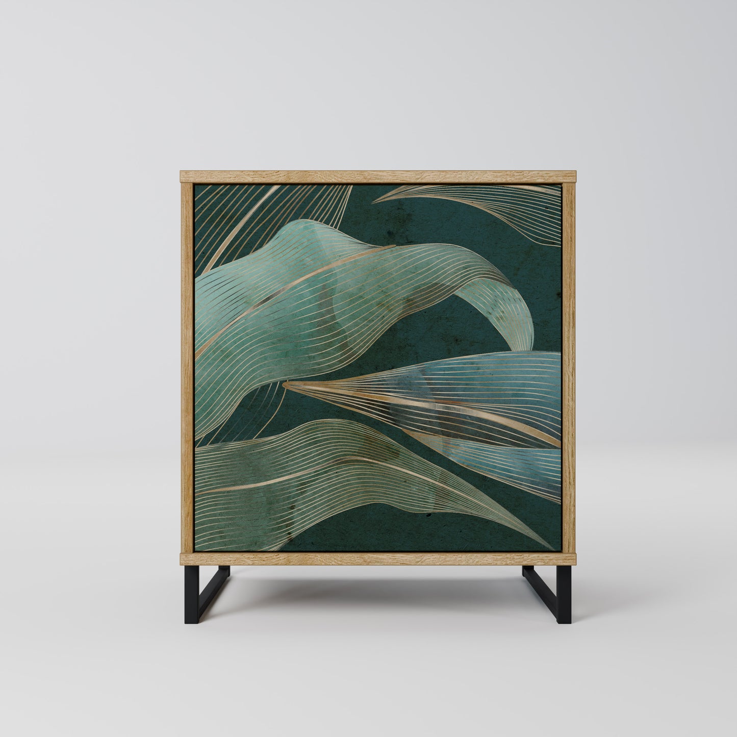 ROYAL GREEN 1-Door Sideboard in Oak Effect