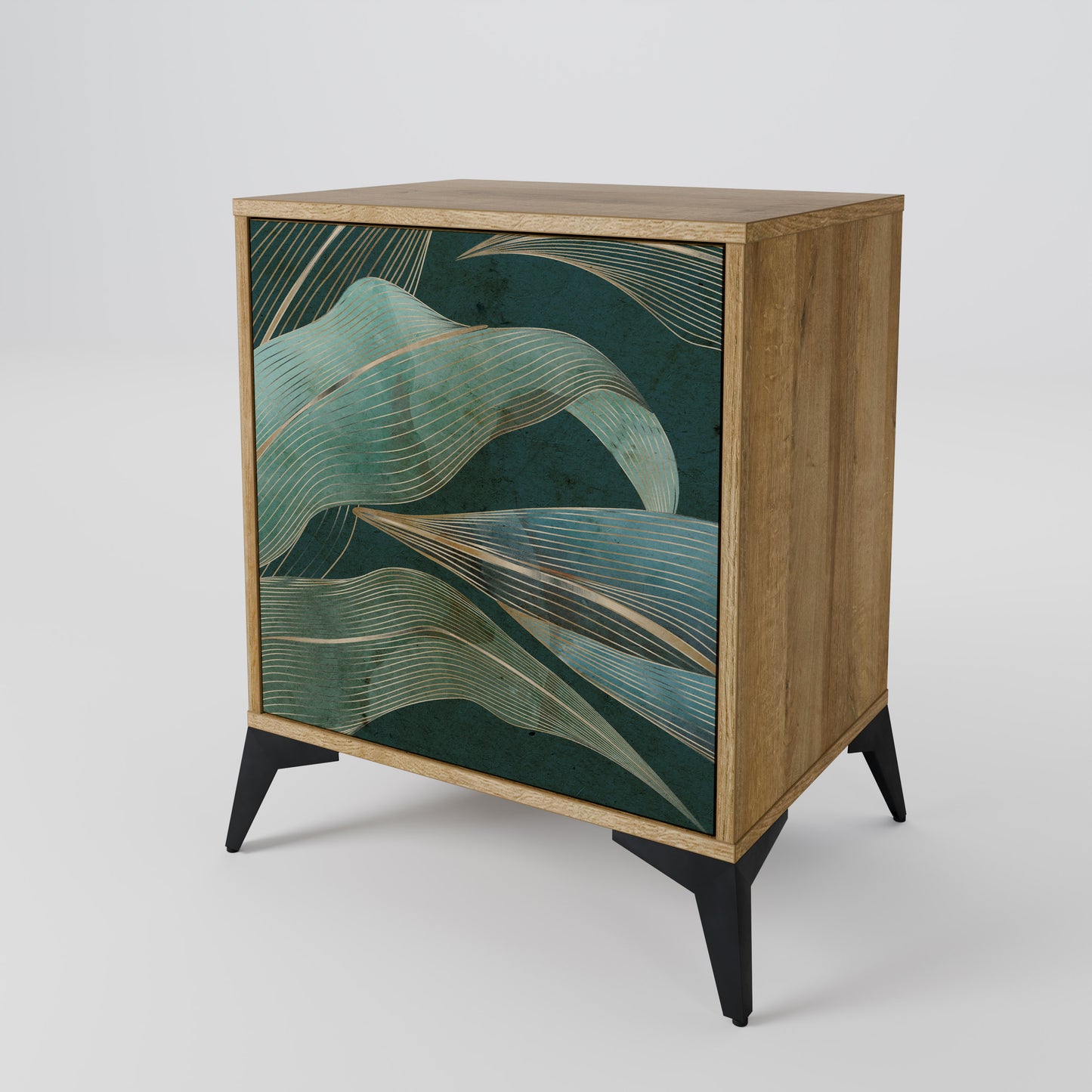 ROYAL GREEN 1-Door Sideboard in Oak Effect