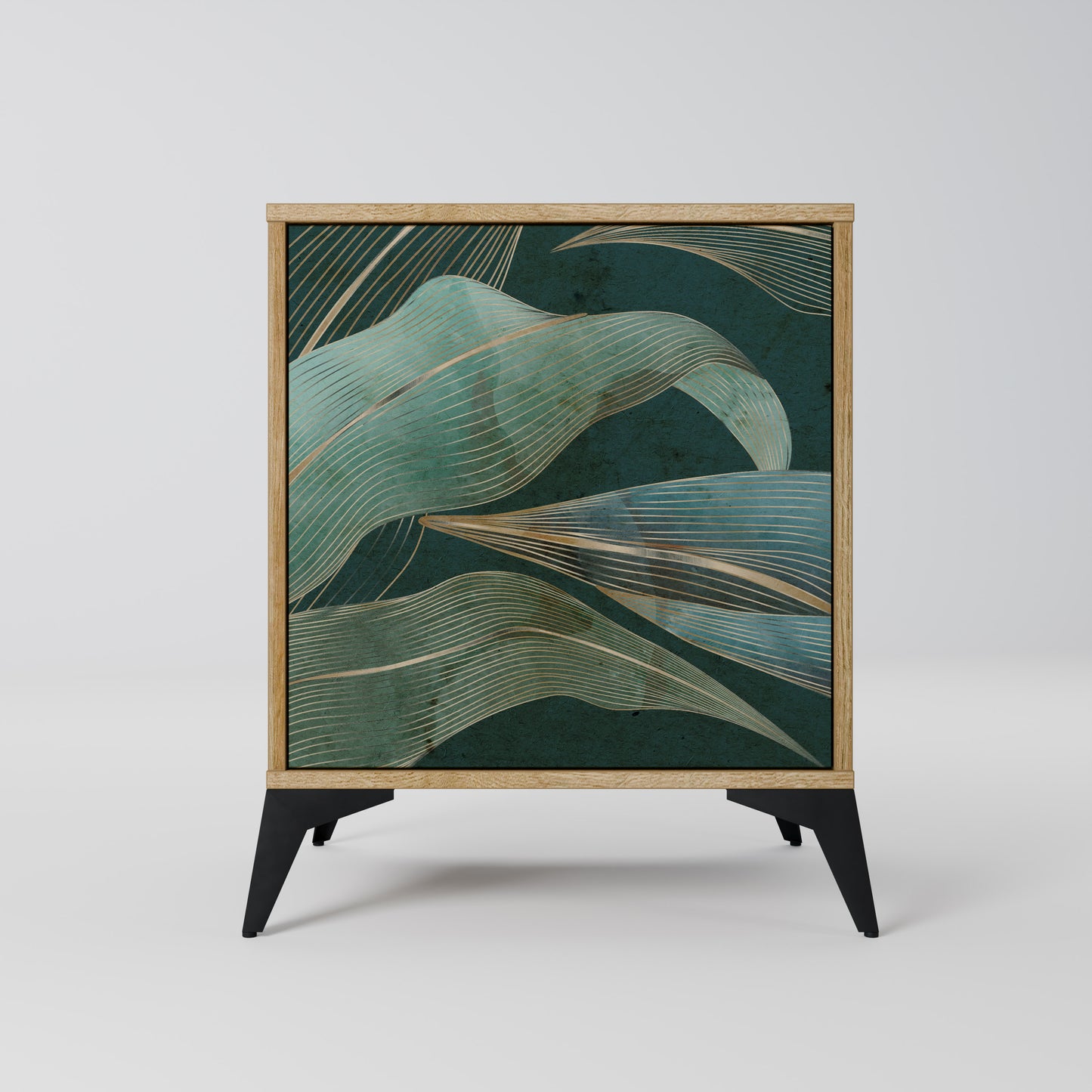 ROYAL GREEN 1-Door Sideboard in Oak Effect