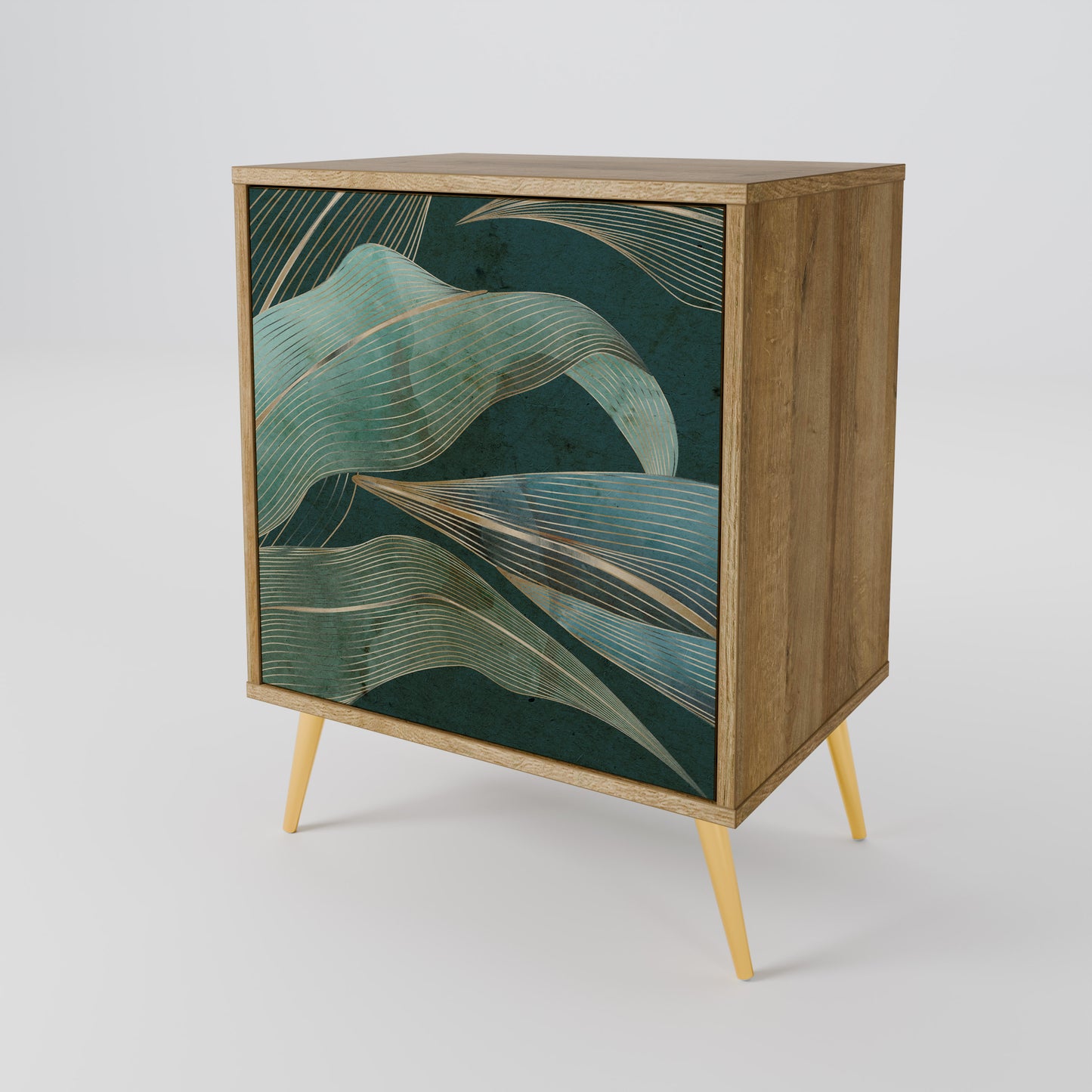 ROYAL GREEN 1-Door Sideboard in Oak Effect