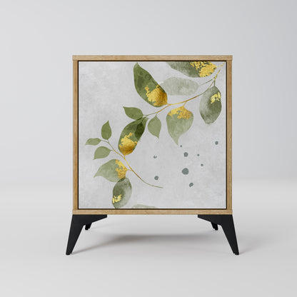 ELEGANT BOTANICS 1-Door Sideboard in Oak Effect