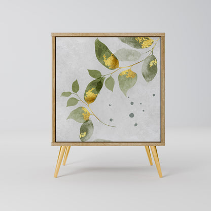 ELEGANT BOTANICS 1-Door Sideboard in Oak Effect