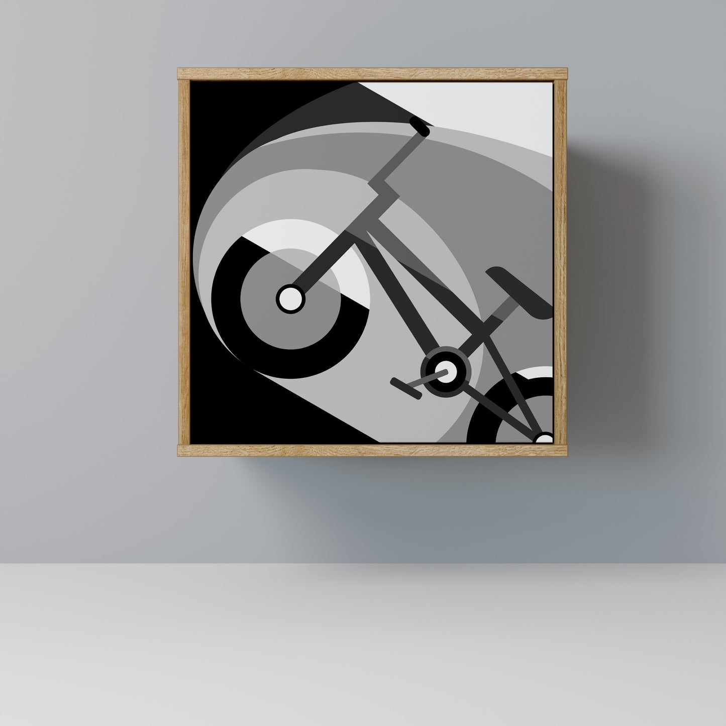 BIKE ENERGY 1-Door Sideboard in Oak Effect