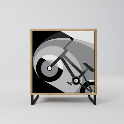 BIKE ENERGY 1-Door Sideboard in Oak Effect