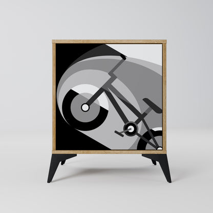 BIKE ENERGY 1-Door Sideboard in Oak Effect