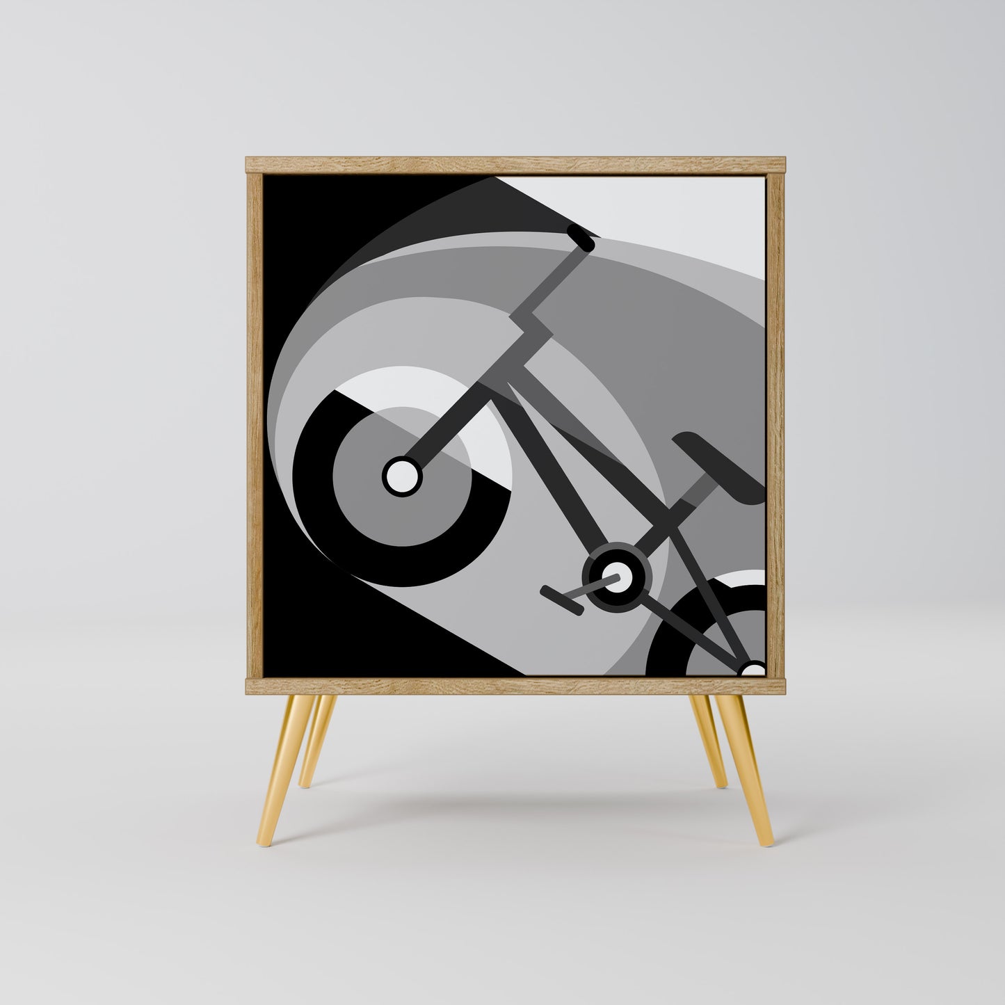 BIKE ENERGY 1-Door Sideboard in Oak Effect