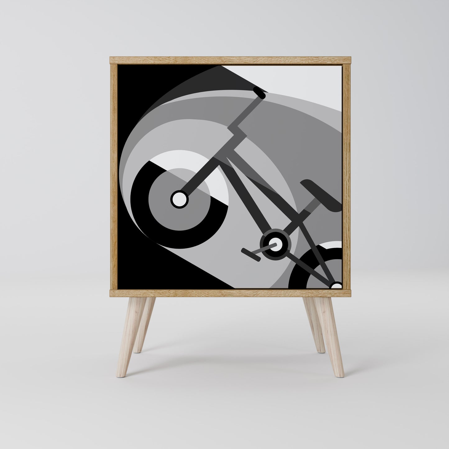 BIKE ENERGY 1-Door Sideboard in Oak Effect