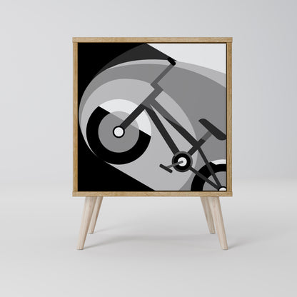 BIKE ENERGY 1-Door Sideboard in Oak Effect