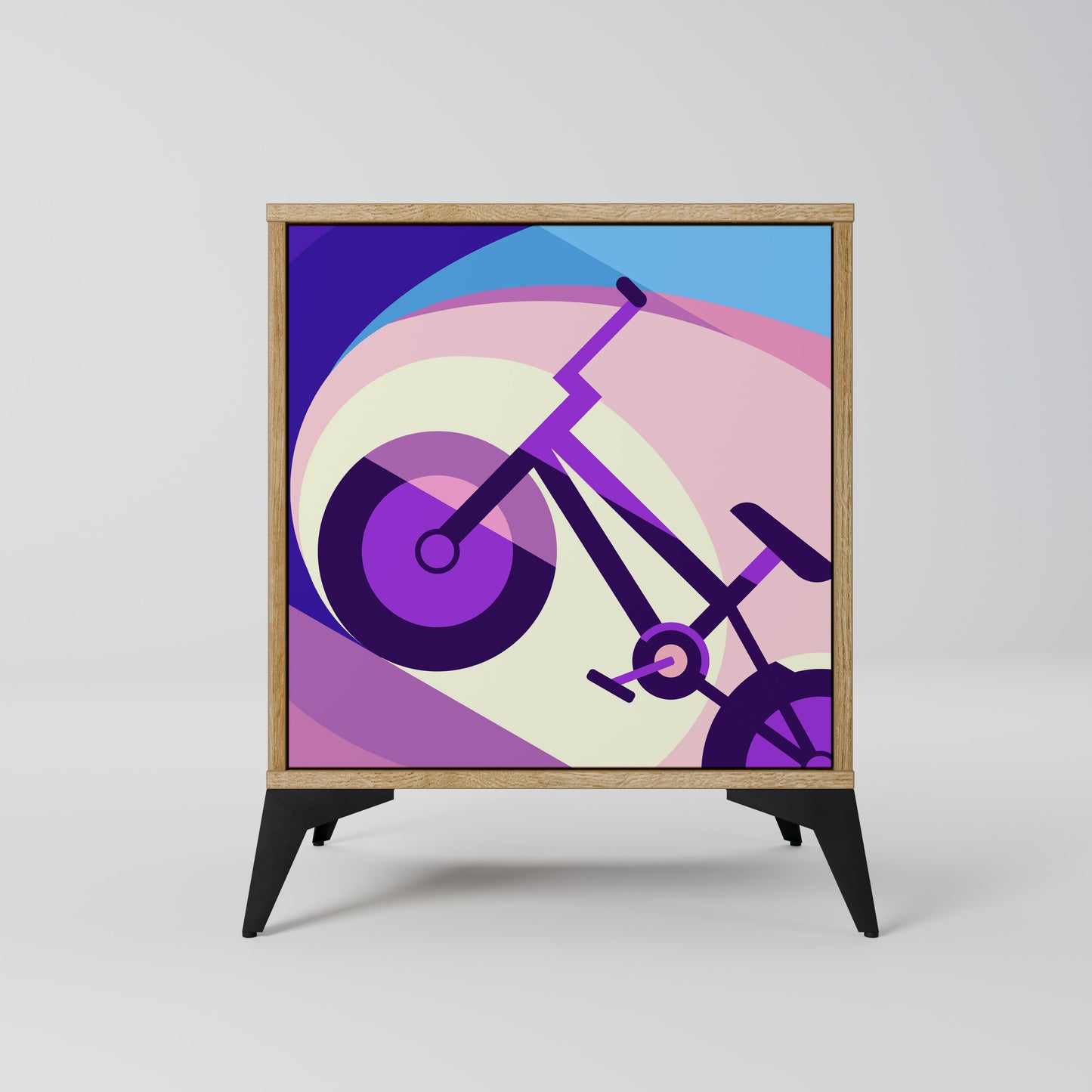 BIKE DREAMS 1-Door Sideboard in Oak Effect