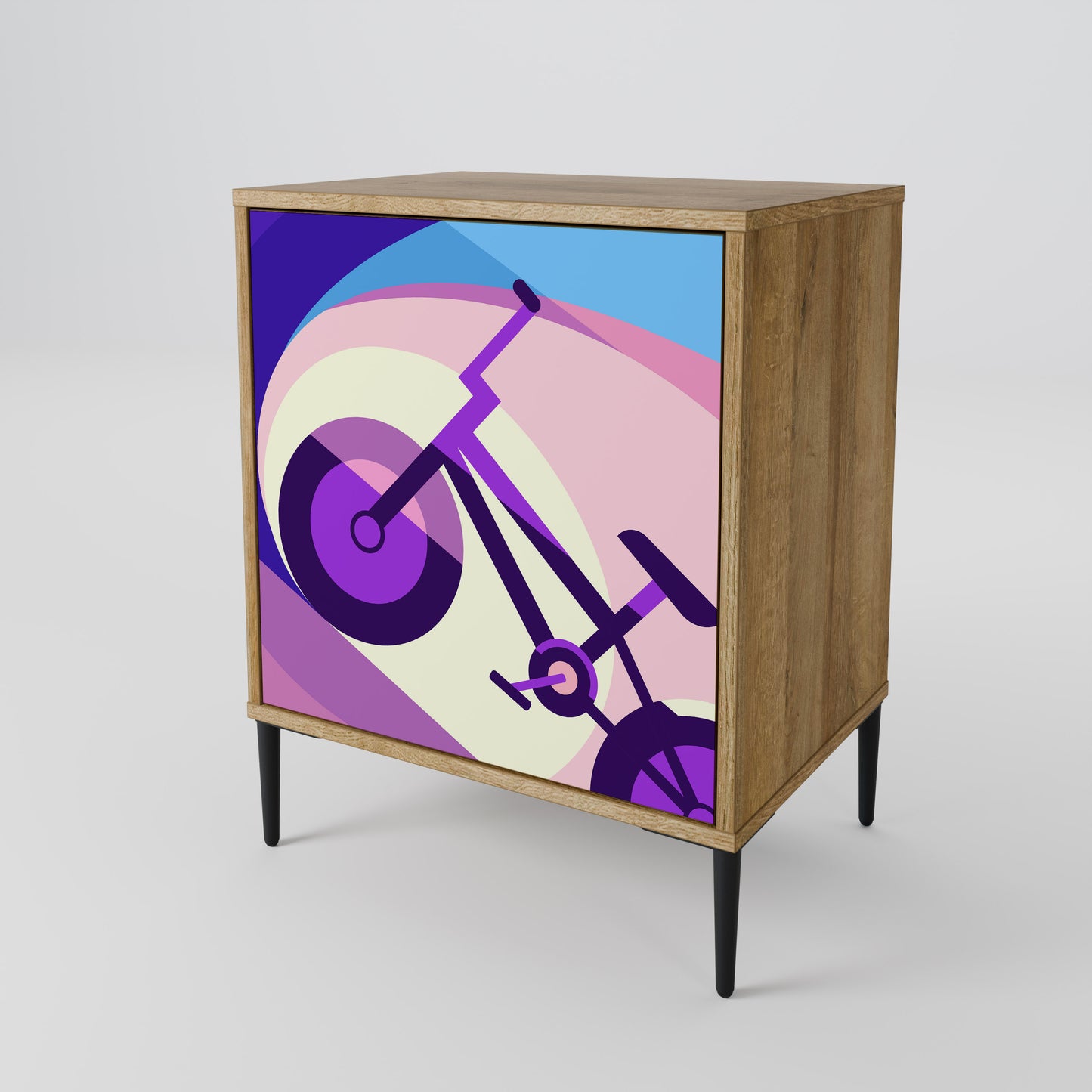 BIKE DREAMS 1-Door Sideboard in Oak Effect
