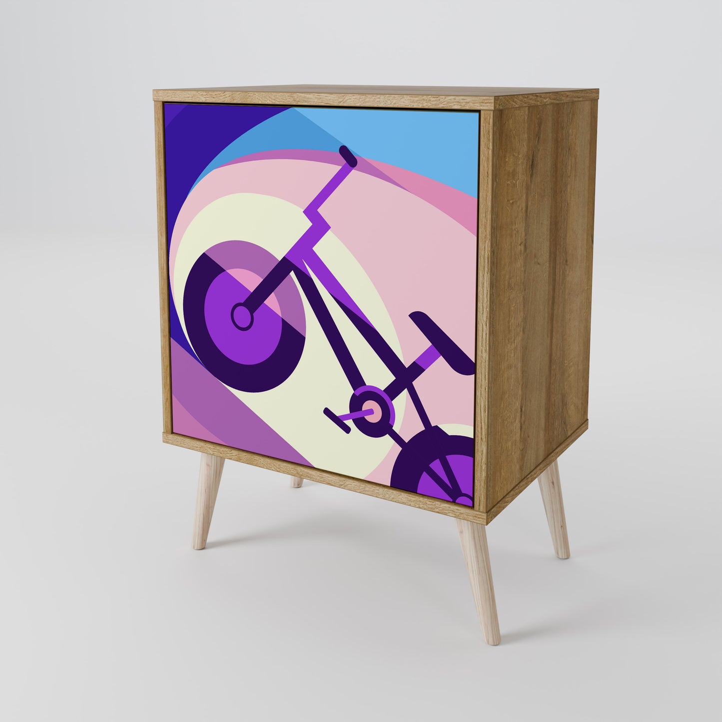 BIKE DREAMS 1-Door Sideboard in Oak Effect