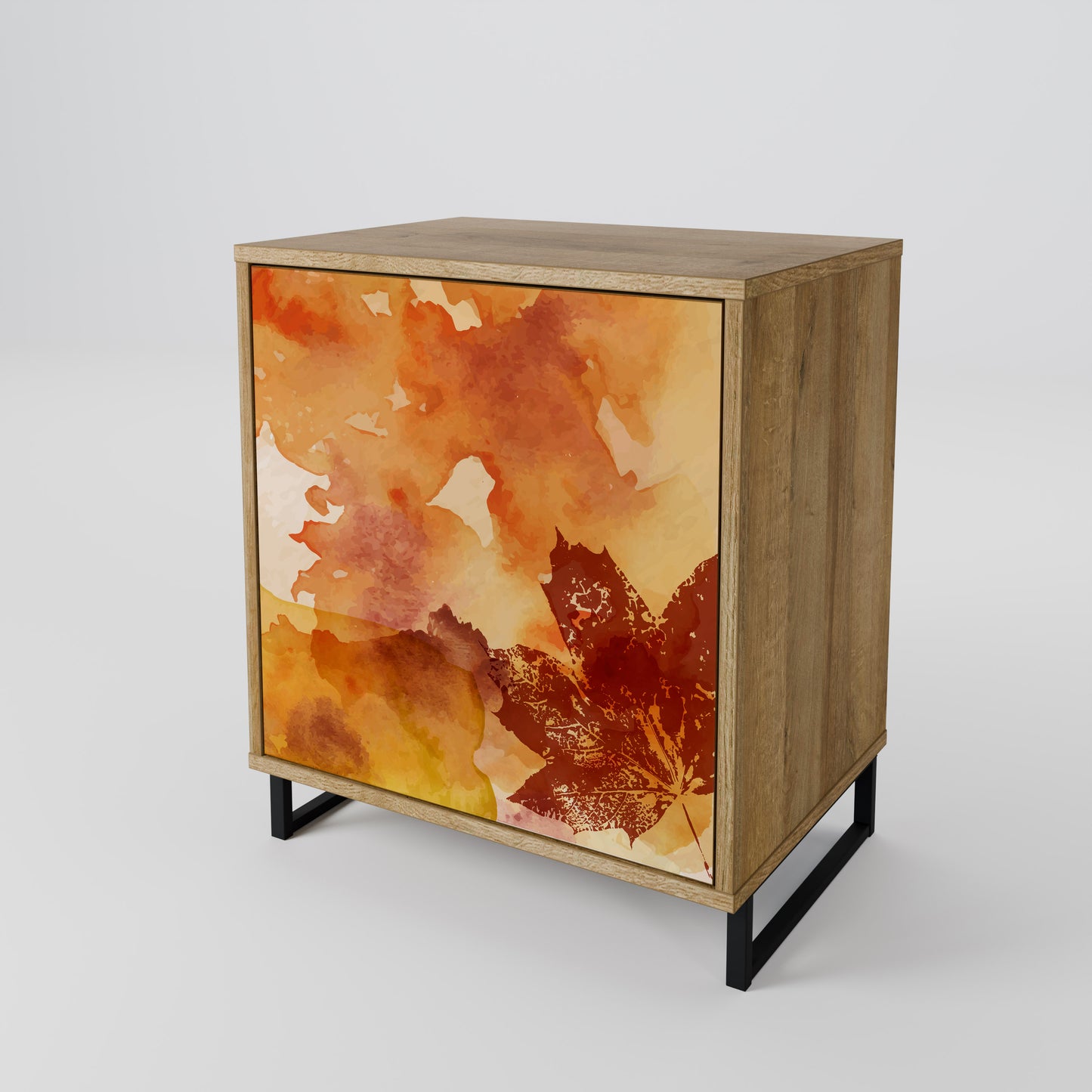 Credenza TRACES OF AUTUMN a 1 anta effetto rovere