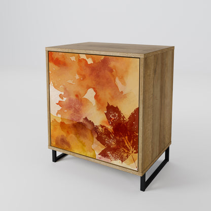 Credenza TRACES OF AUTUMN a 1 anta effetto rovere