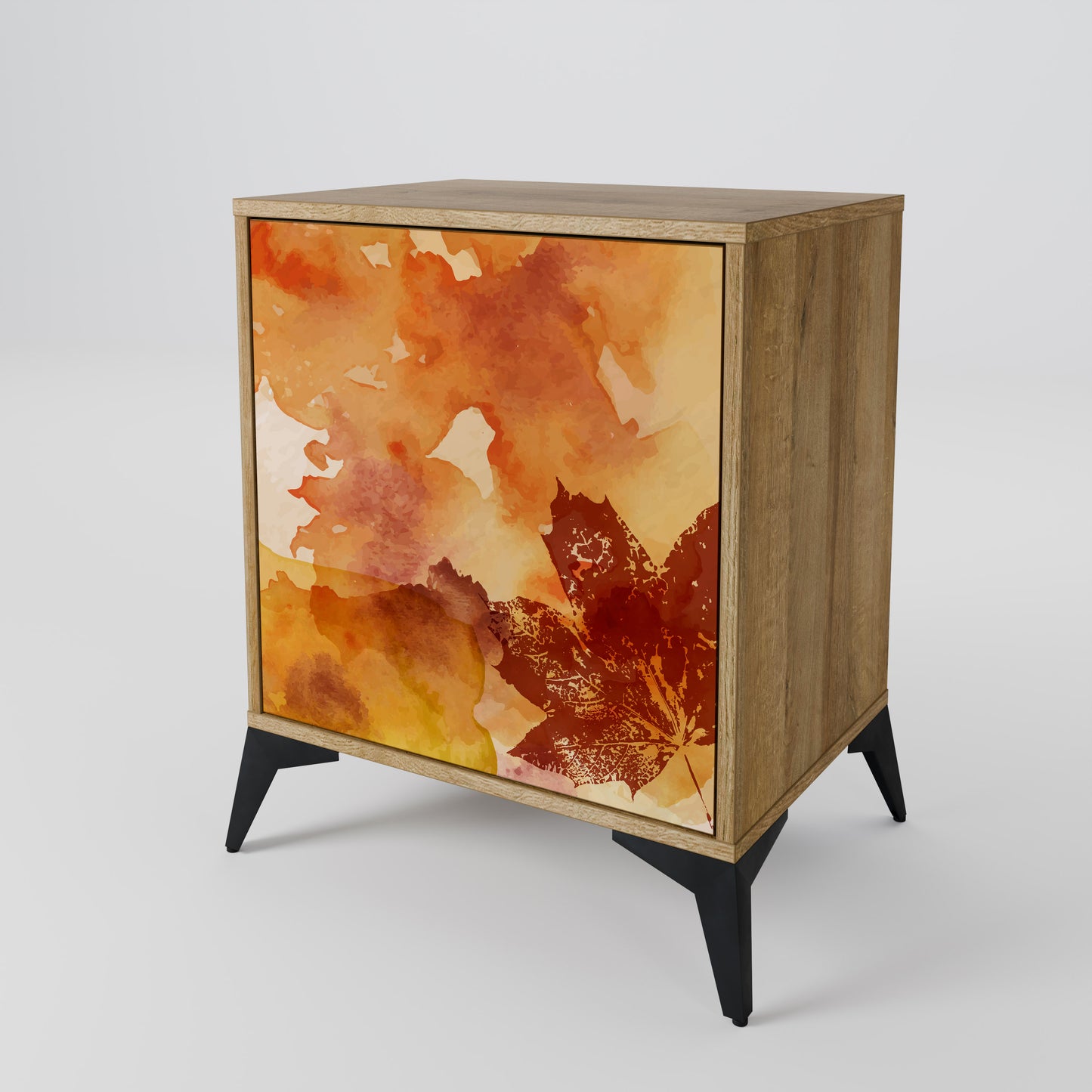 Credenza TRACES OF AUTUMN a 1 anta effetto rovere