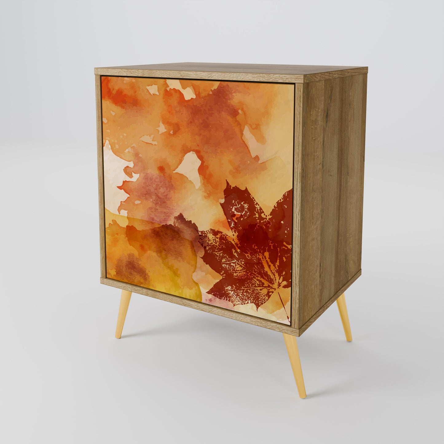 Credenza TRACES OF AUTUMN a 1 anta effetto rovere