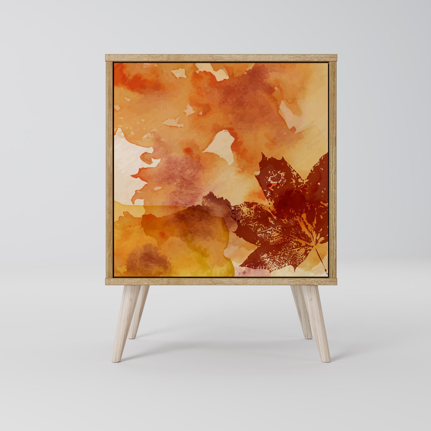 Credenza TRACES OF AUTUMN a 1 anta effetto rovere