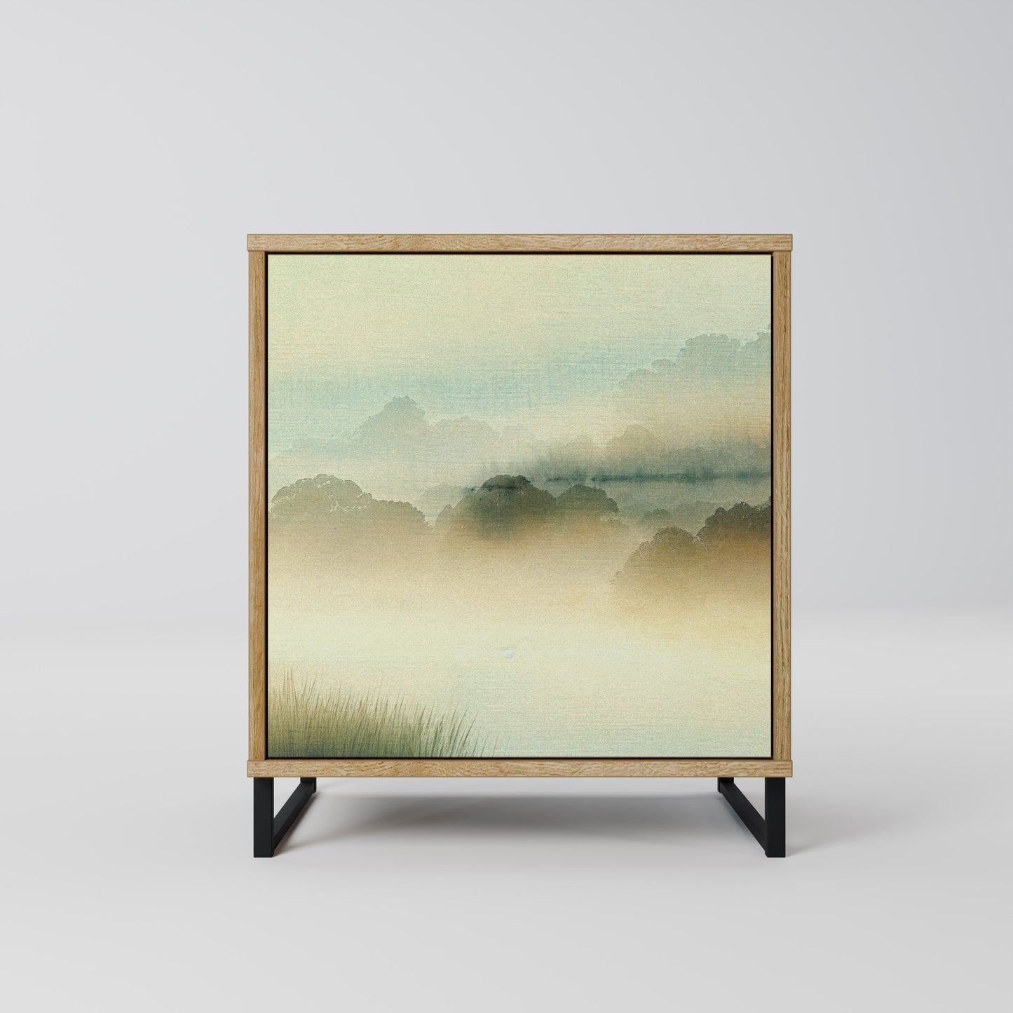 Credenza MORNING BY THE LAKE a 1 anta effetto rovere