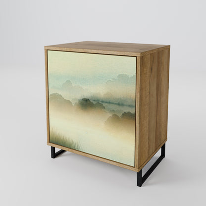 Credenza MORNING BY THE LAKE a 1 anta effetto rovere