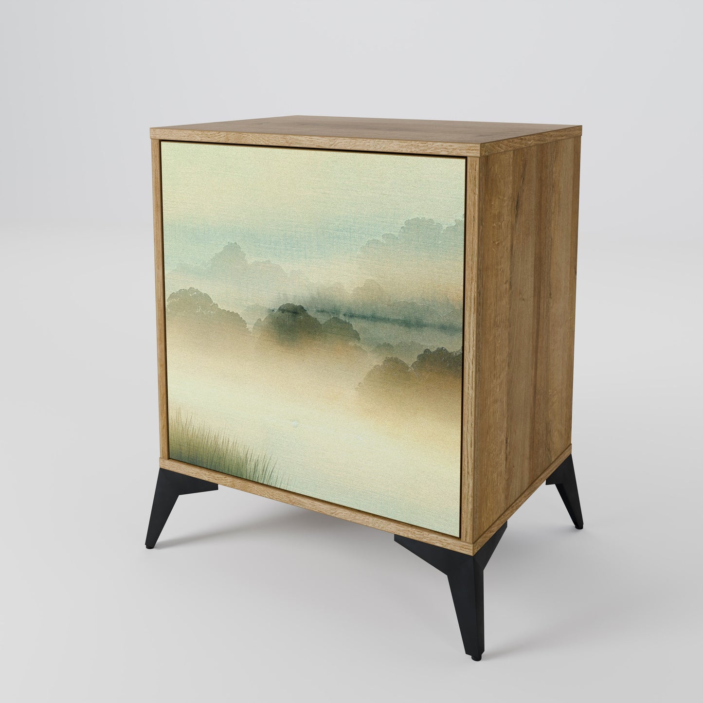 Credenza MORNING BY THE LAKE a 1 anta effetto rovere
