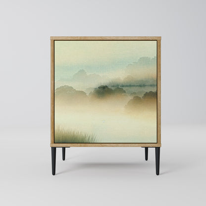 Credenza MORNING BY THE LAKE a 1 anta effetto rovere
