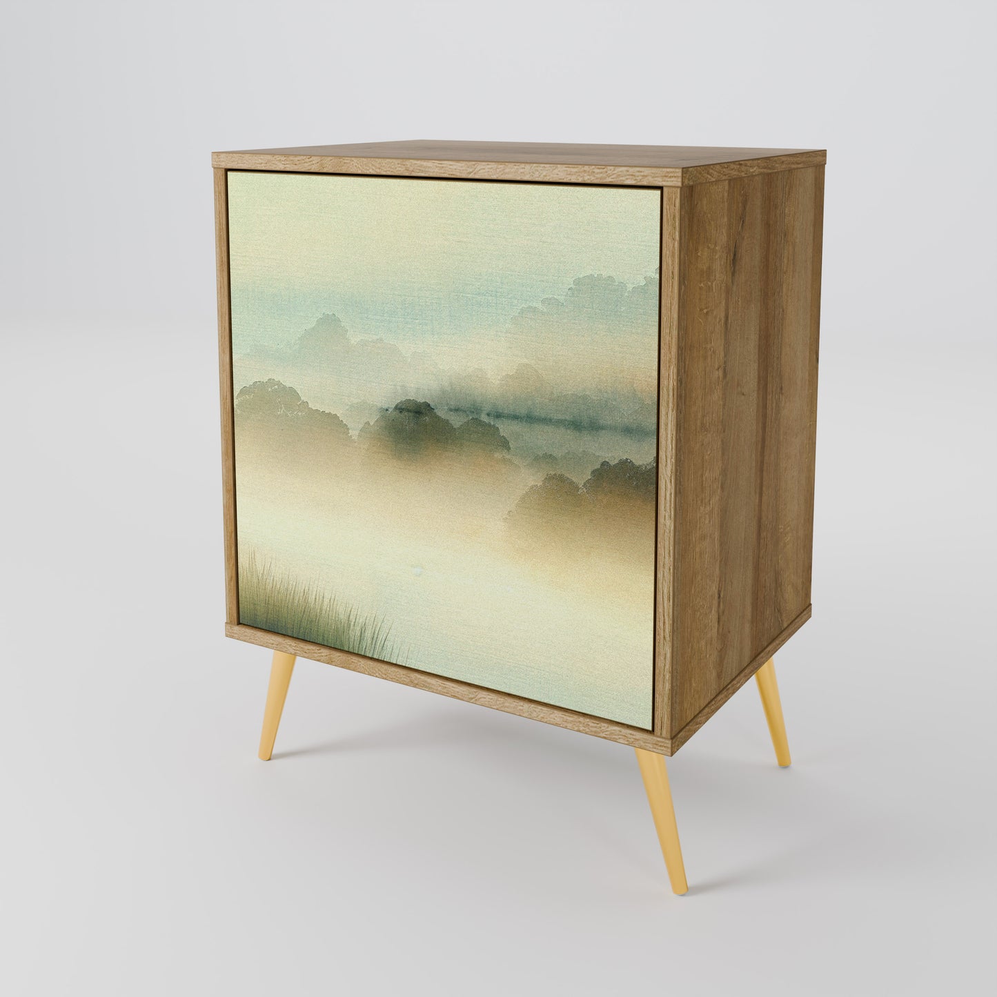 Credenza MORNING BY THE LAKE a 1 anta effetto rovere