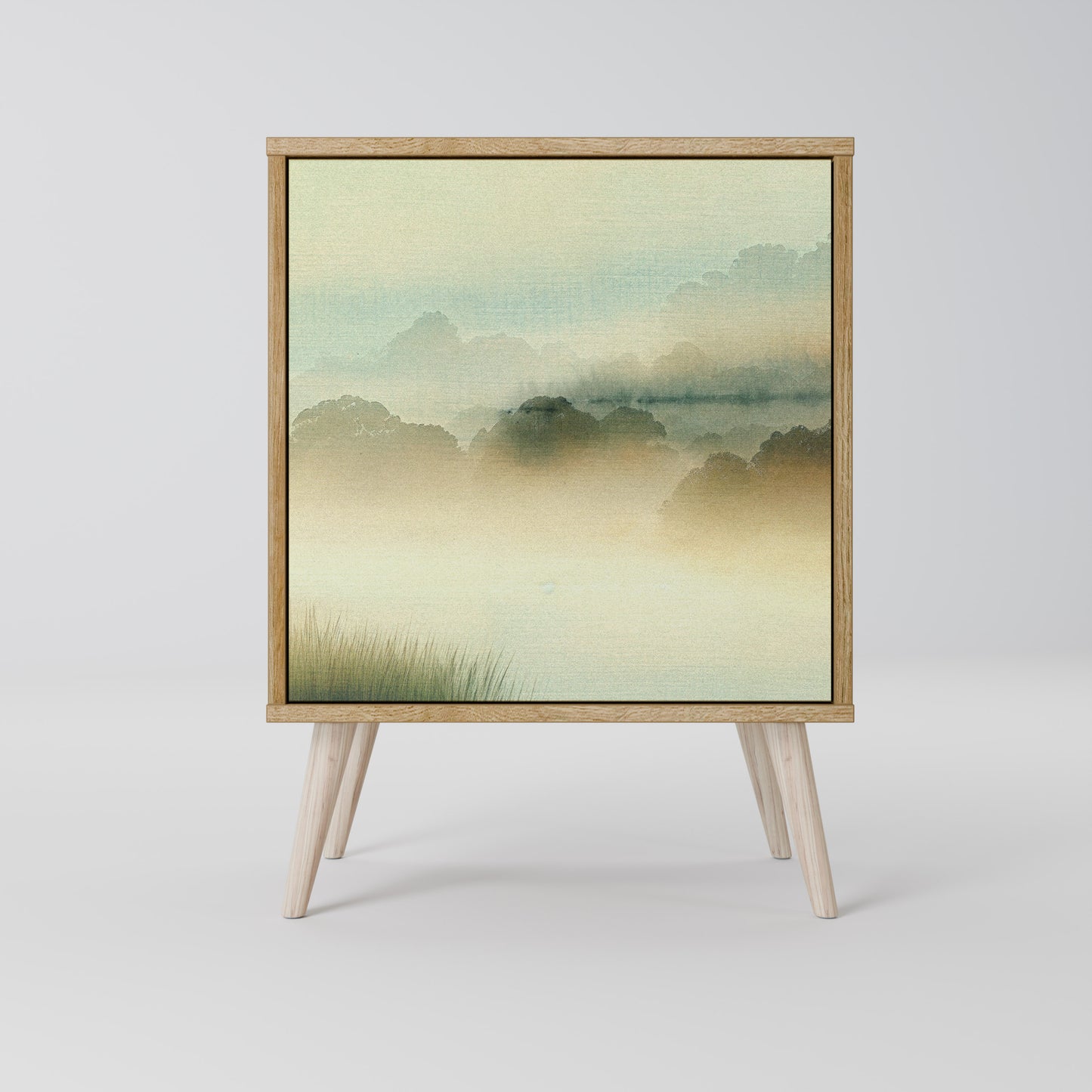 Credenza MORNING BY THE LAKE a 1 anta effetto rovere