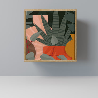 Credenza TROPICAL COMPOSITION a 1 anta effetto rovere