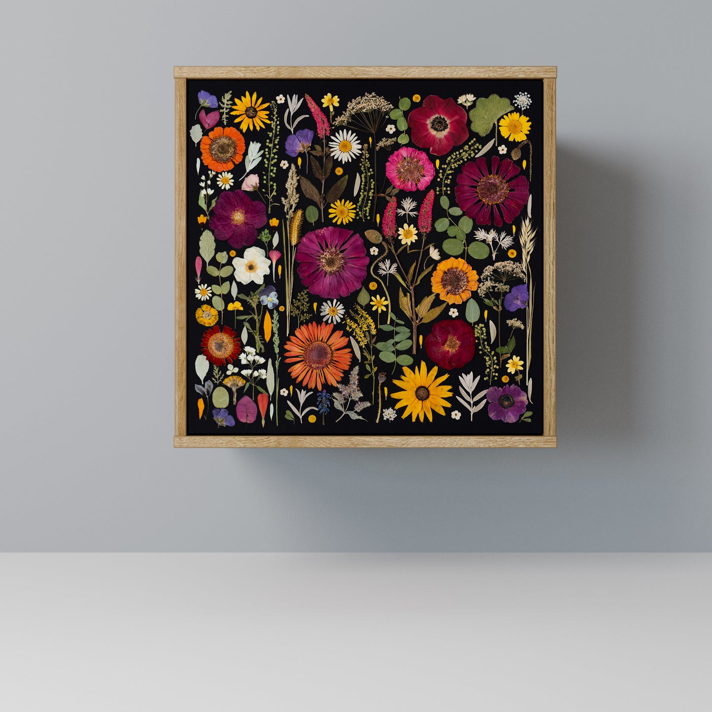 MIDNIGHT GARDEN Madia a 1 anta effetto rovere