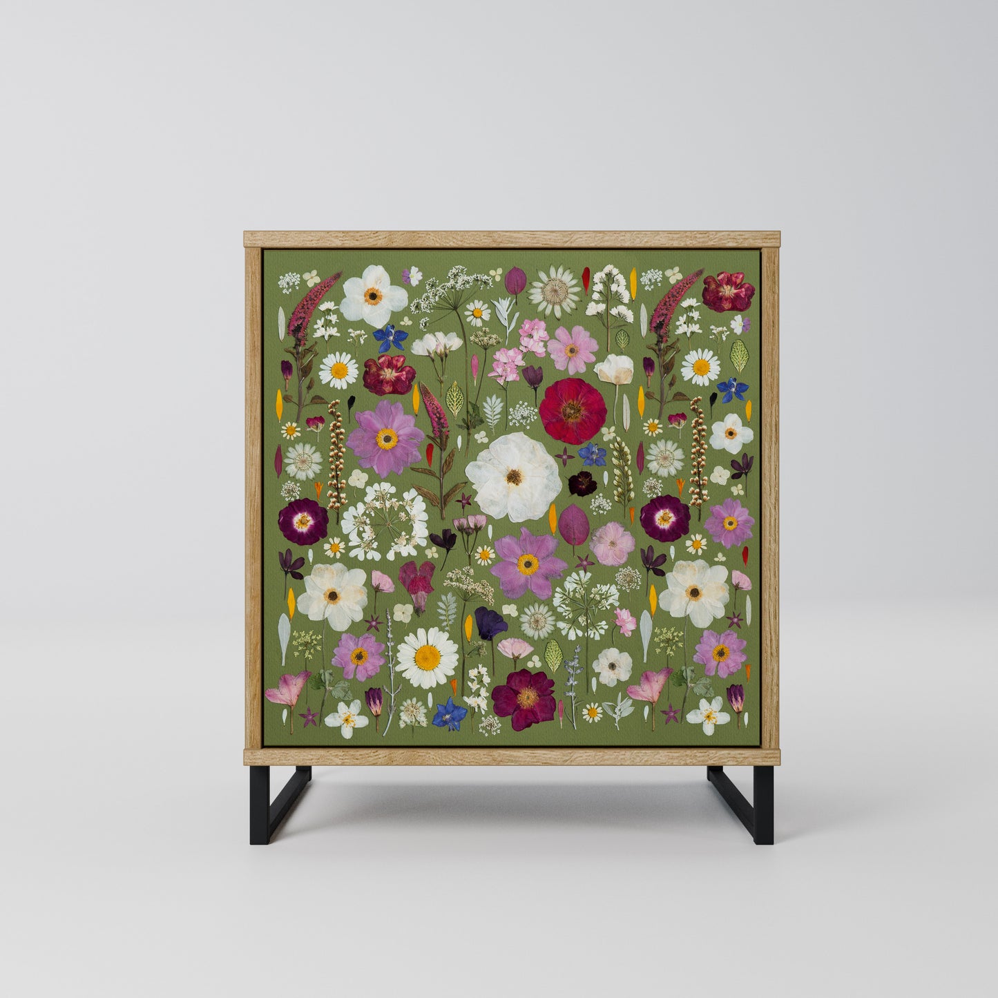 WILD GARDEN Madia a 1 anta effetto rovere