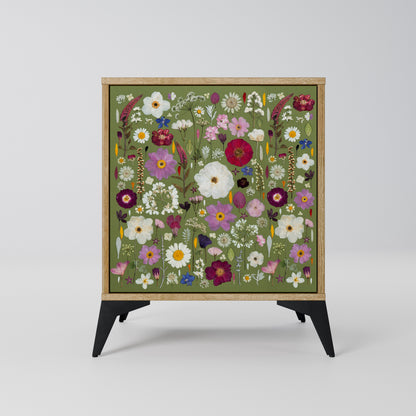 WILD GARDEN Madia a 1 anta effetto rovere