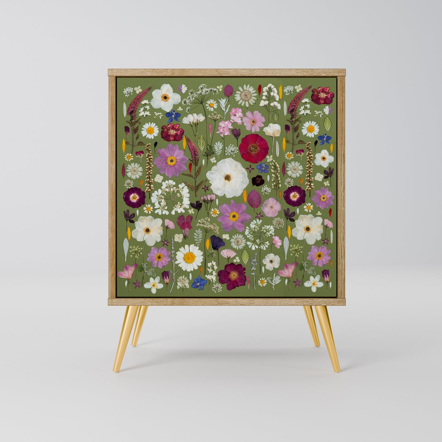 WILD GARDEN Madia a 1 anta effetto rovere