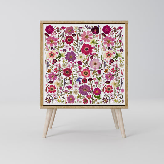 PETAL GARDEN Madia a 1 anta effetto rovere