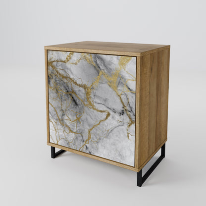 TIMELESS GLIDE Madia a 1 anta effetto rovere