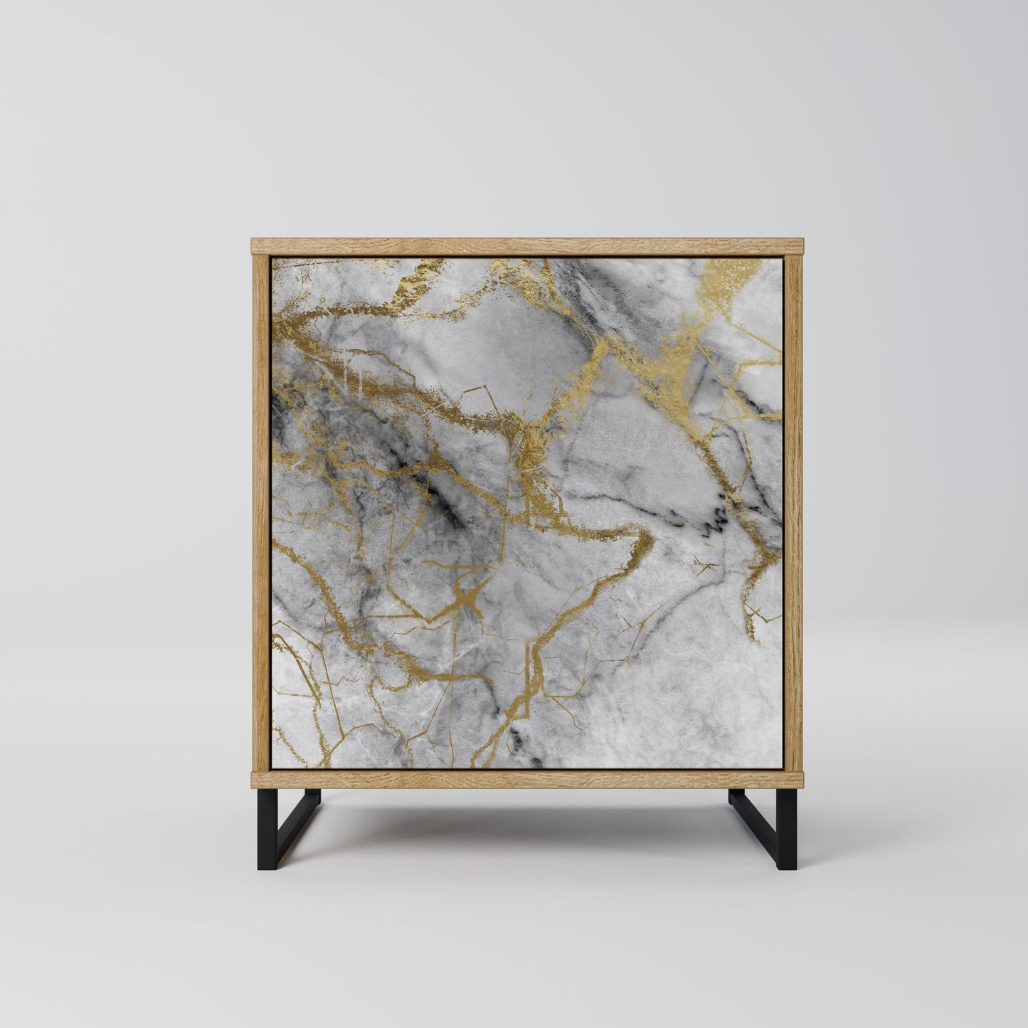 TIMELESS GLIDE Madia a 1 anta effetto rovere