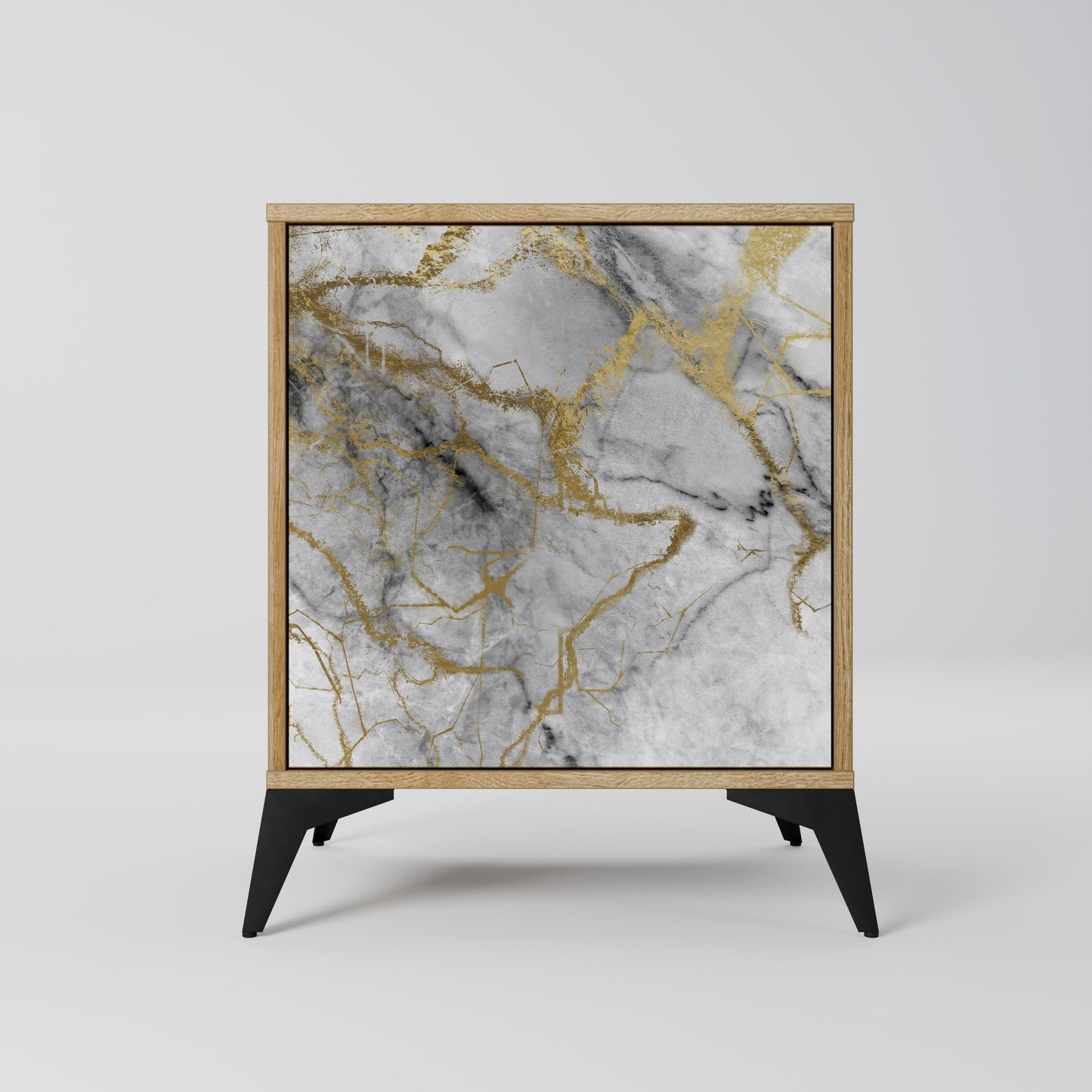 TIMELESS GLIDE Madia a 1 anta effetto rovere