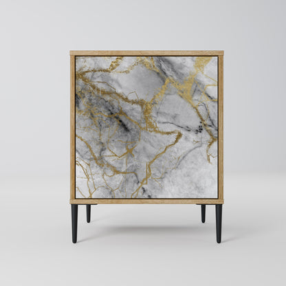 TIMELESS GLIDE Madia a 1 anta effetto rovere