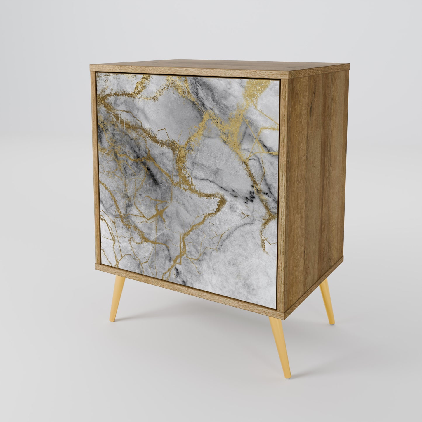 TIMELESS GLIDE Madia a 1 anta effetto rovere