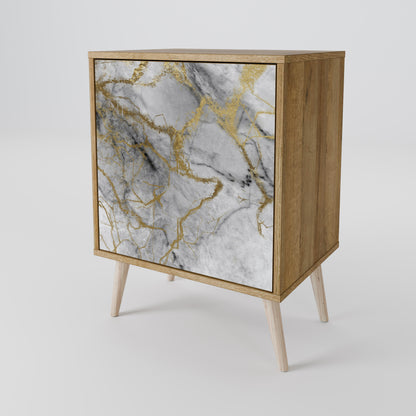 TIMELESS GLIDE Madia a 1 anta effetto rovere