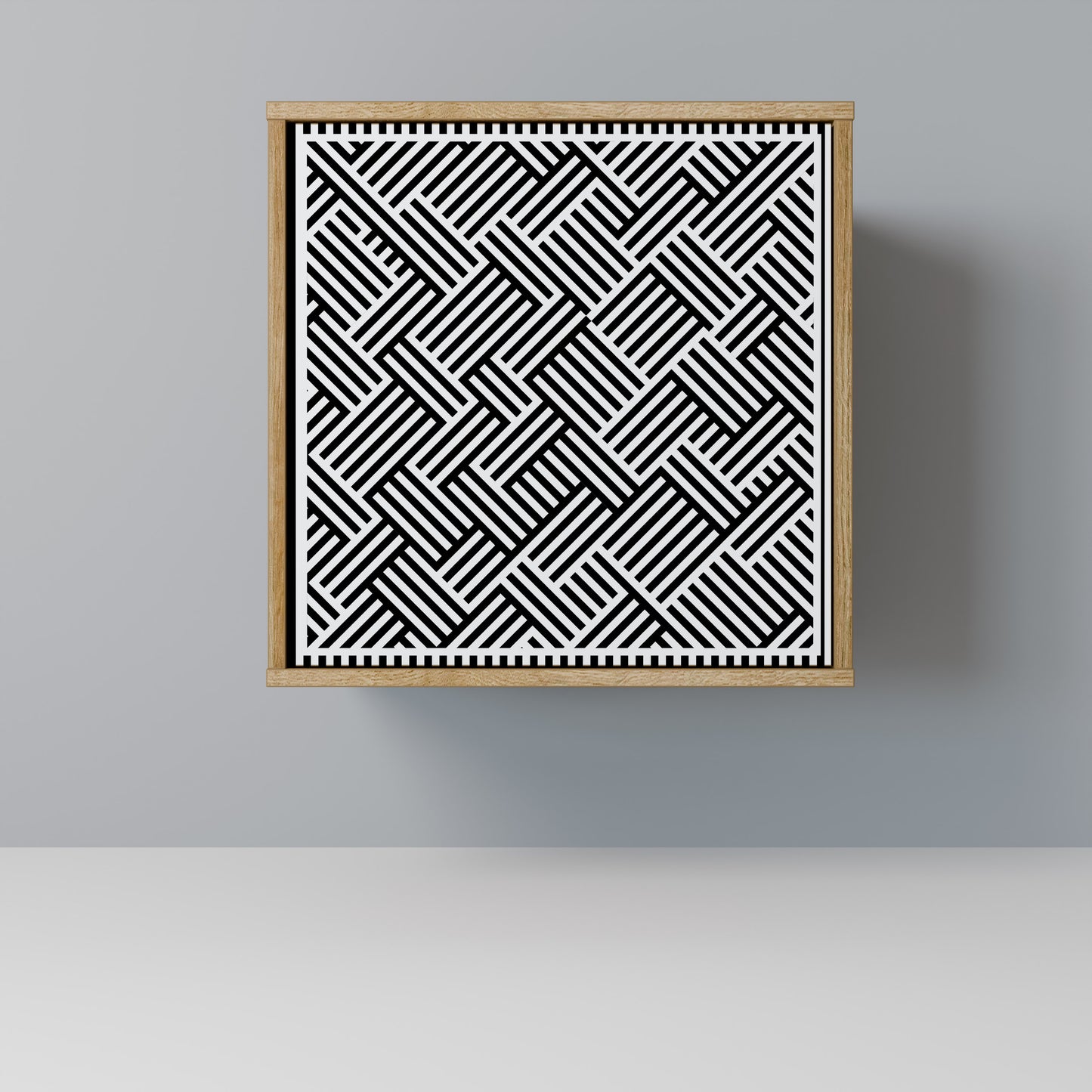 Credenza TEMPORARY SEQUENCE a 1 anta effetto rovere