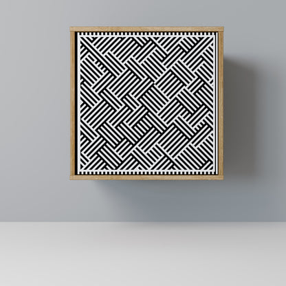 Credenza TEMPORARY SEQUENCE a 1 anta effetto rovere