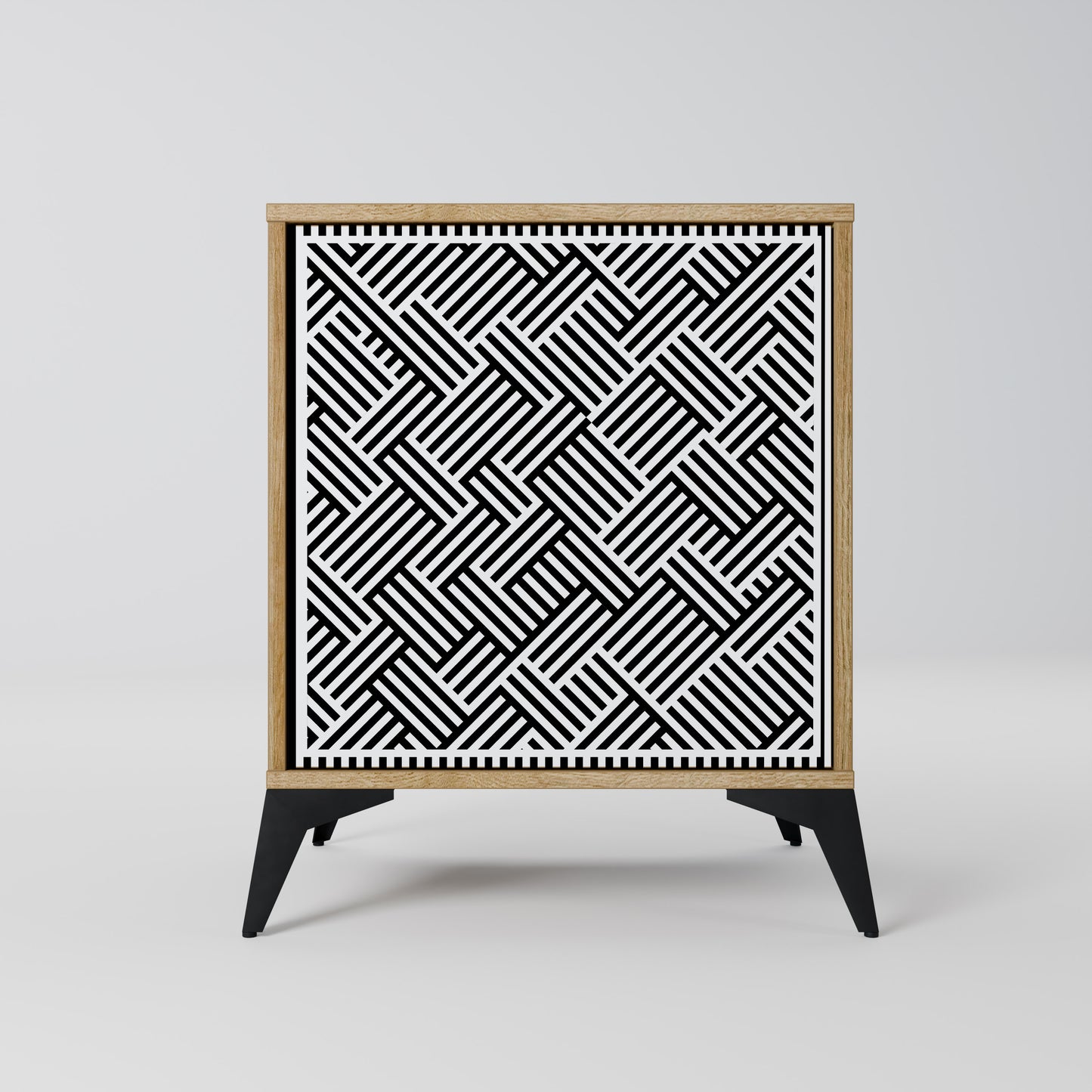 Credenza TEMPORARY SEQUENCE a 1 anta effetto rovere