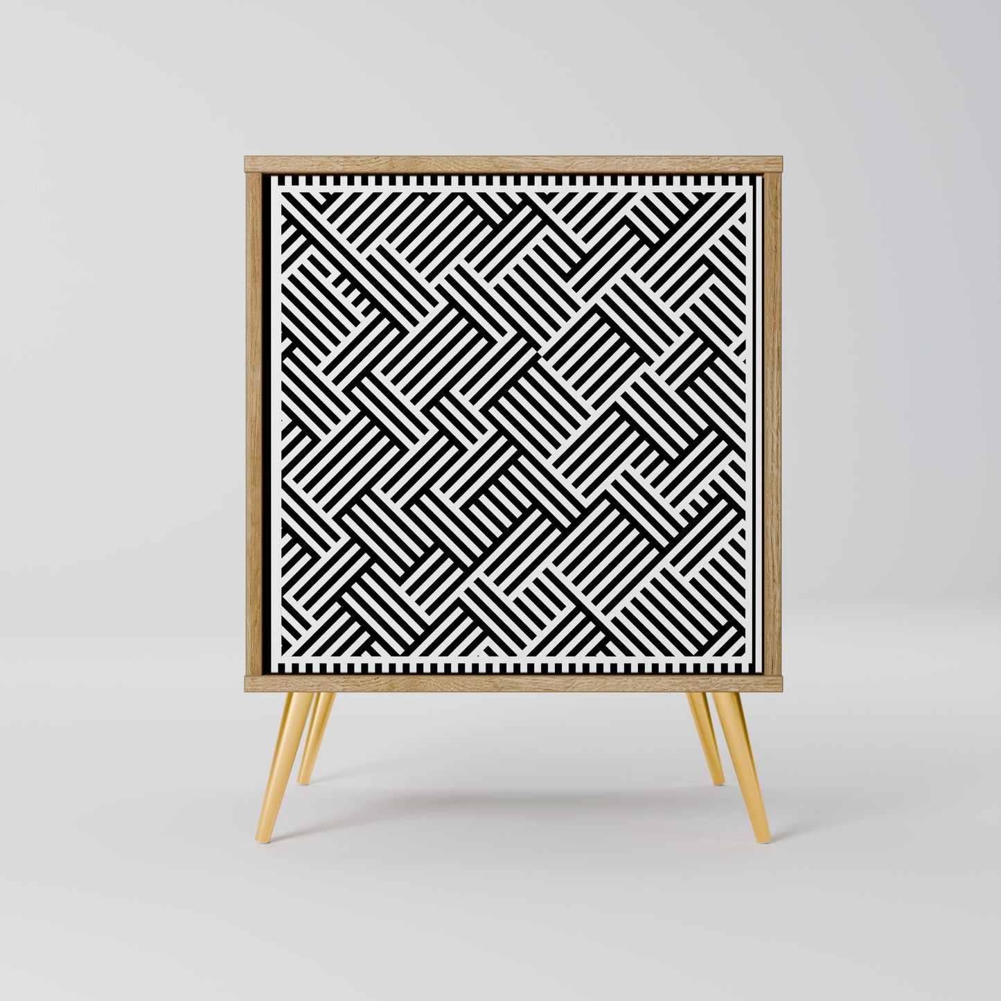 Credenza TEMPORARY SEQUENCE a 1 anta effetto rovere